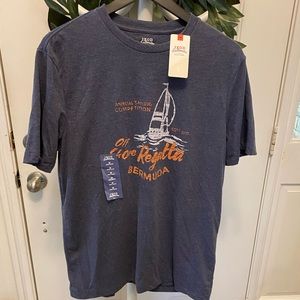NWT Izod Saltwater Sailboat Graphic T Shirt SS M